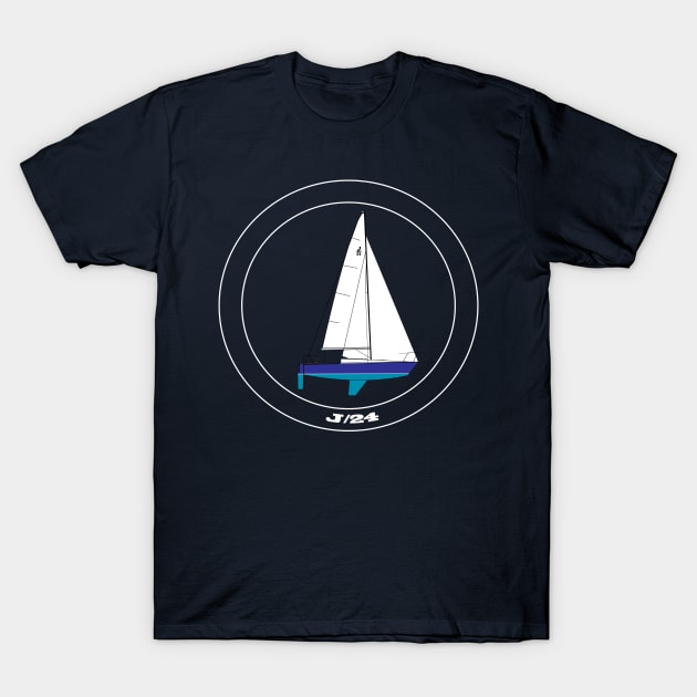 J/24 Sailboat T-Shirt by CHBB